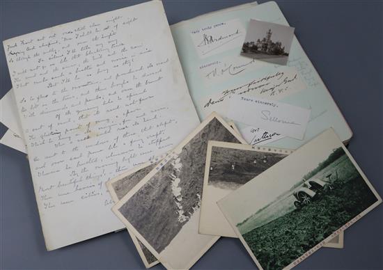 An autograph album including Kipling